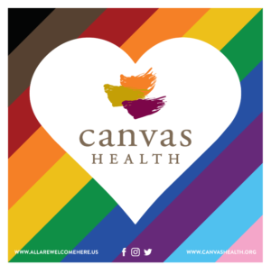 canvas health inclusive logo - all are welcome