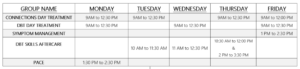 canvas health day treatment schedule - adult mental health treatment
