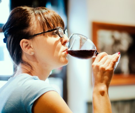 woman drinking wine - substance abuse assessments
