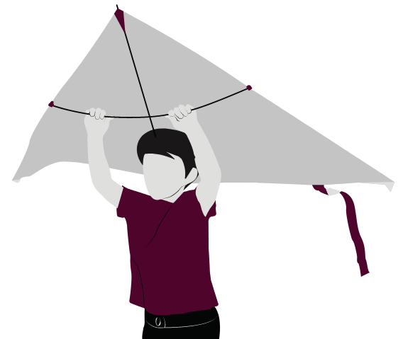 design graphic of person holding a kite, Minnesota mental health clinics, ccbhc Minnesota